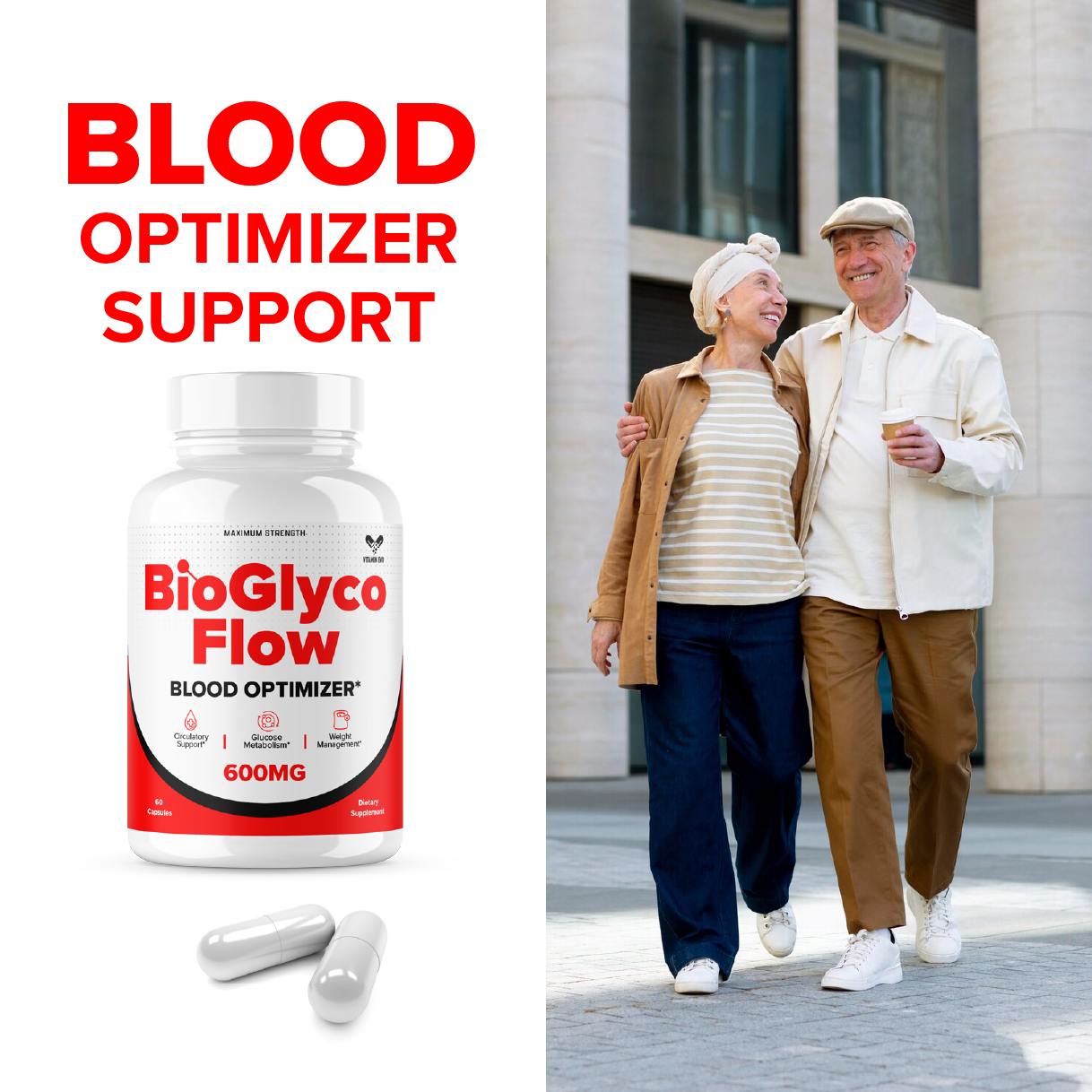 BioGlyco Flow Pills Advanced Formula Maximum Strength Support (60 Capsules)