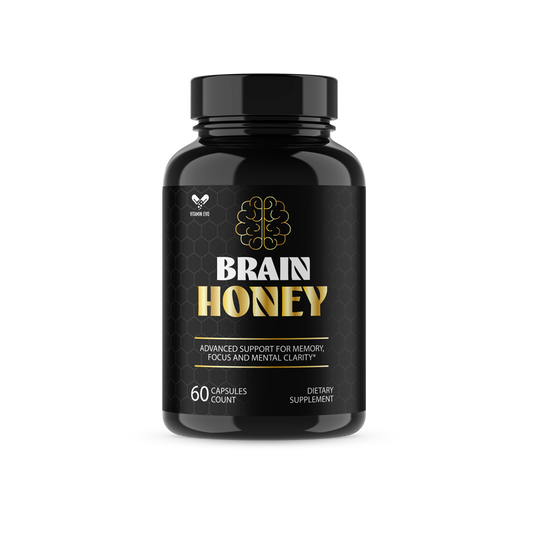 Brain Honey Pills Advanced Memory and Focus Support BrainHoney (60 Capsules)