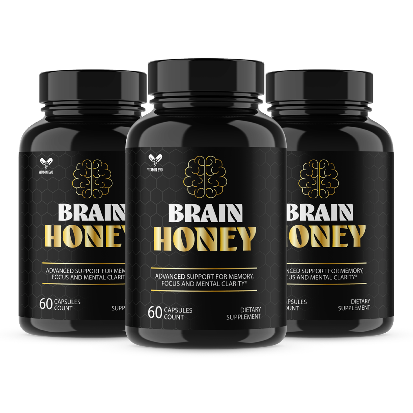 Brain Honey Pills Advanced Memory and Focus Support BrainHoney (60 Capsules)