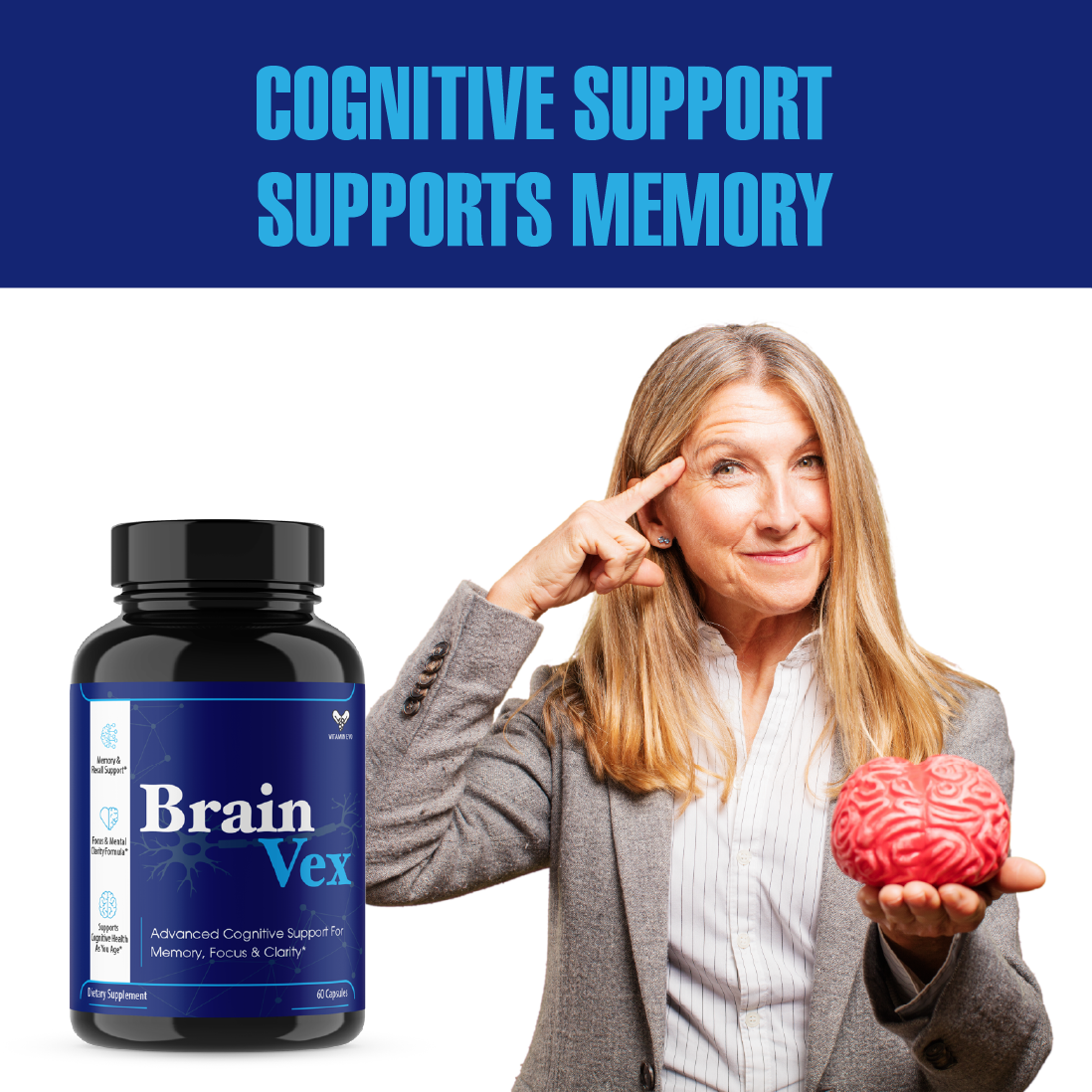 Brainvex Pills Advanced Memory and Focus Support Brain Vex (60 Capsules)