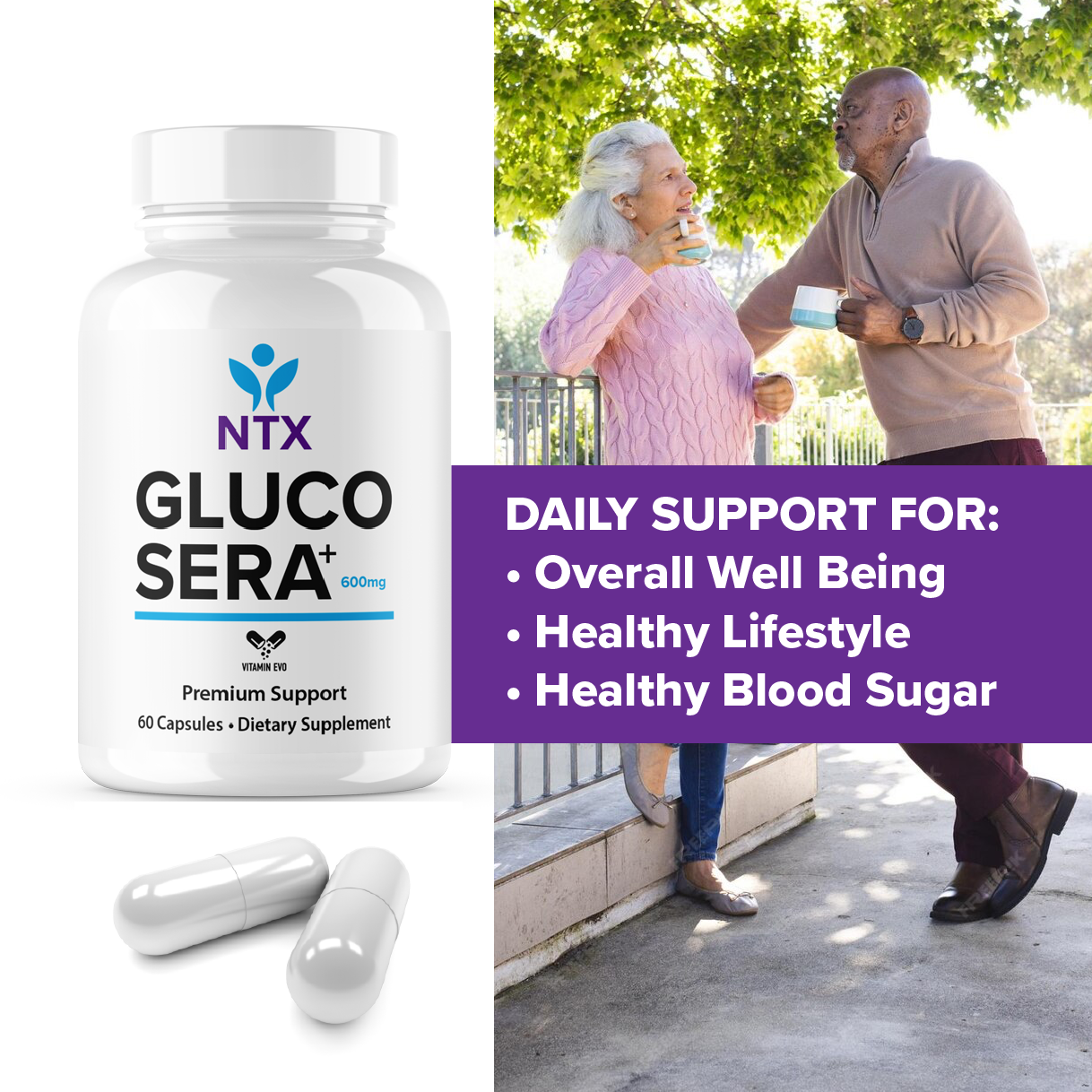 Gluco Sera+ Care Pills Advanced Formula Maximum Strength Support (60 Capsules)