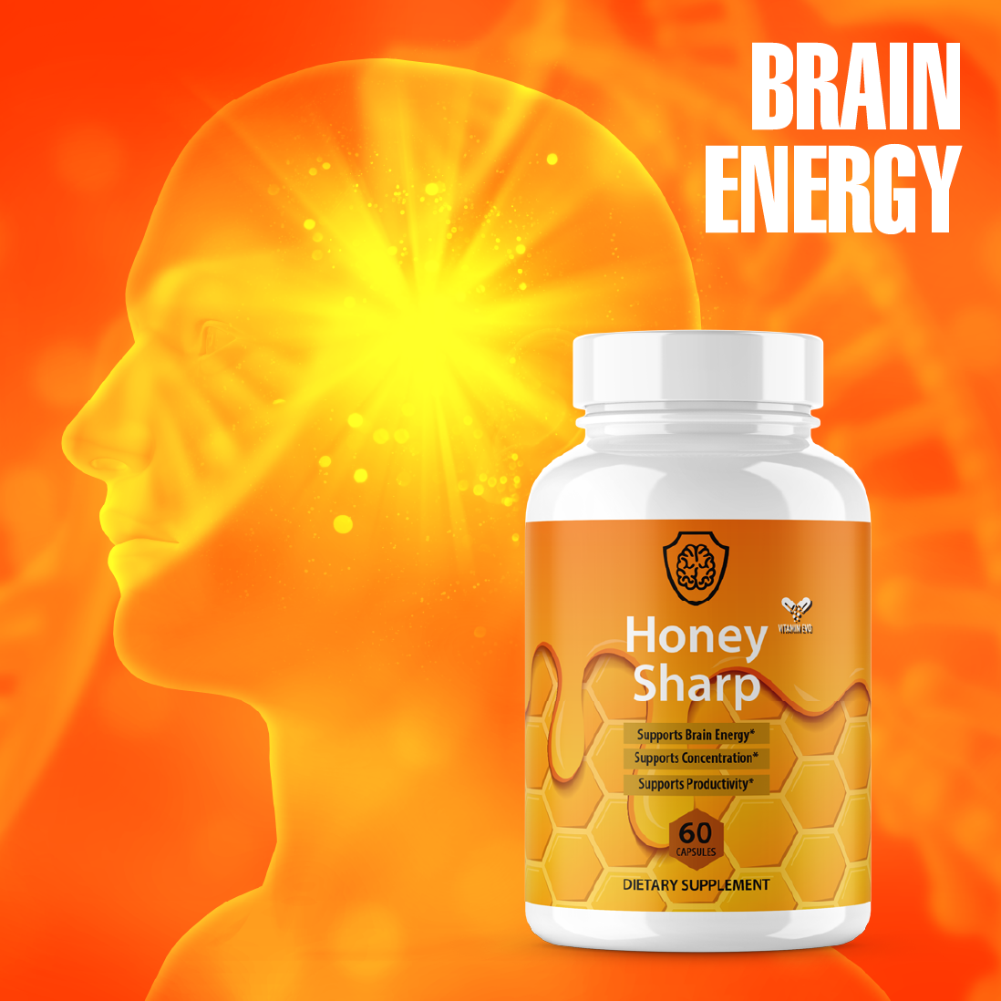 Honey Sharp Pills Advanced Memory and Focus Support (60 Capsules)