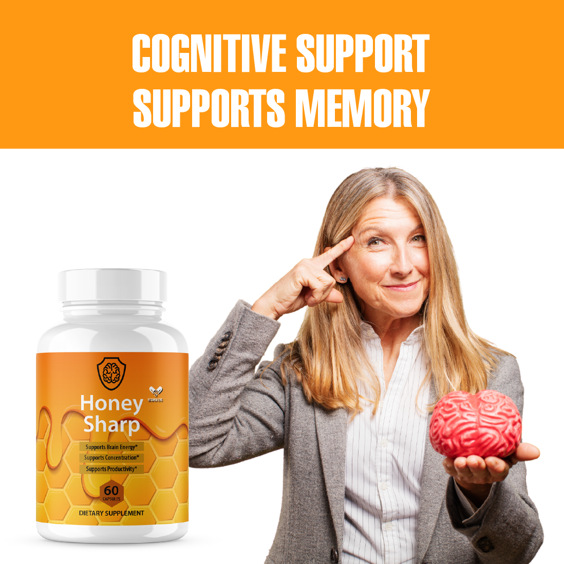 Honey Sharp Pills Advanced Memory and Focus Support (60 Capsules)