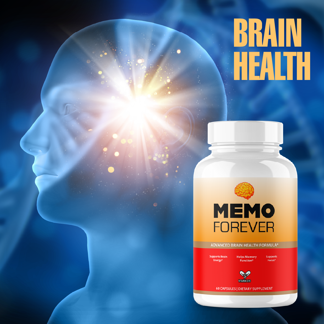 Memo Forever Pills Advanced Memory and Focus Support (60 Capsules)
