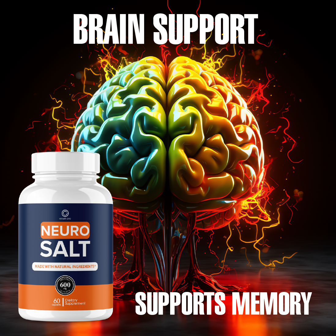 Neuro Salt Pills Advanced Memory and Focus Support NeuroSalt (60 Capsules)