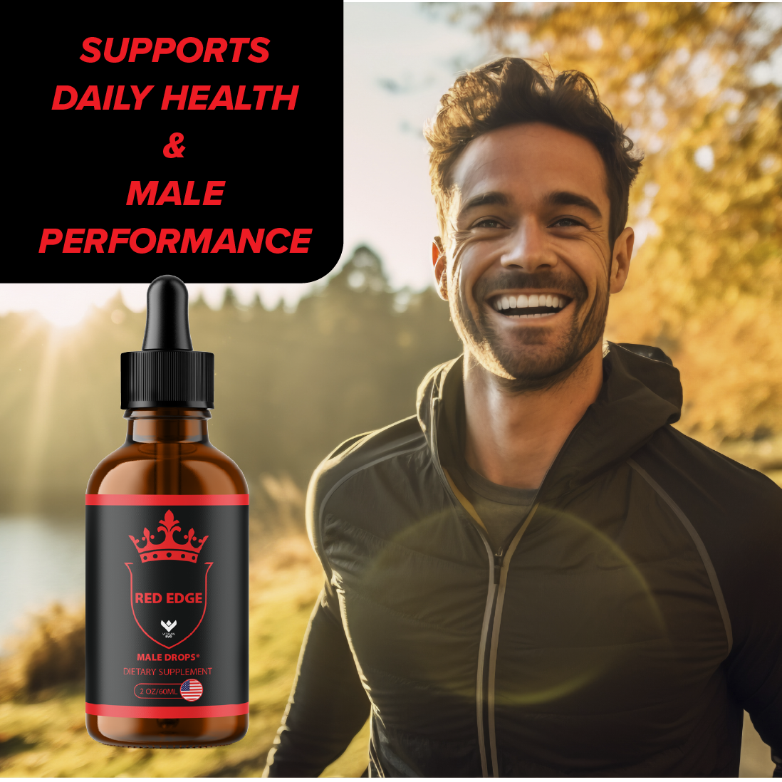 Red Edge Men Drops Advanced Formula Male Support (30 Day Supply)