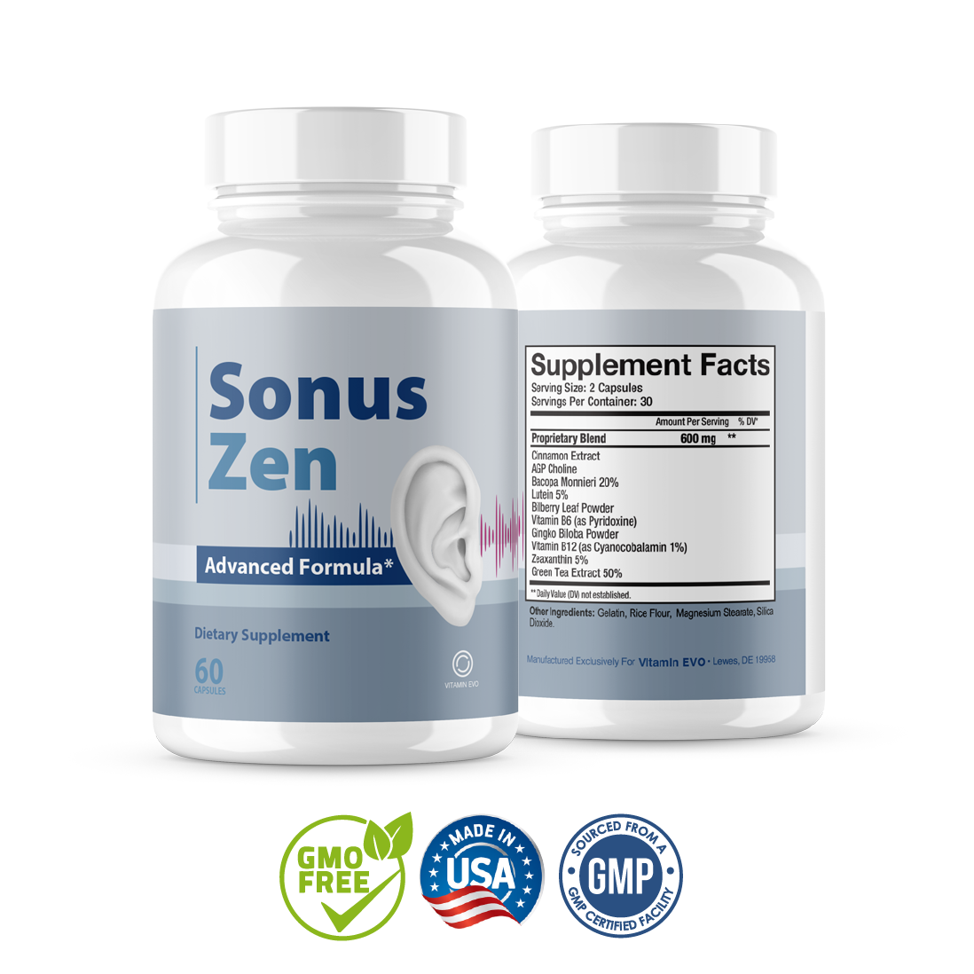Sonus Zen Pills Advanced Daily Hearing Support (60 Capsules)