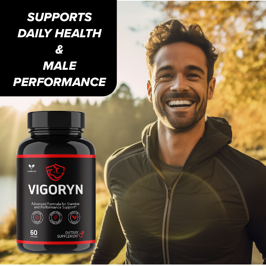 Vigoryn Male Performance Pills Men Advanced Formula Support (60 Capsules)